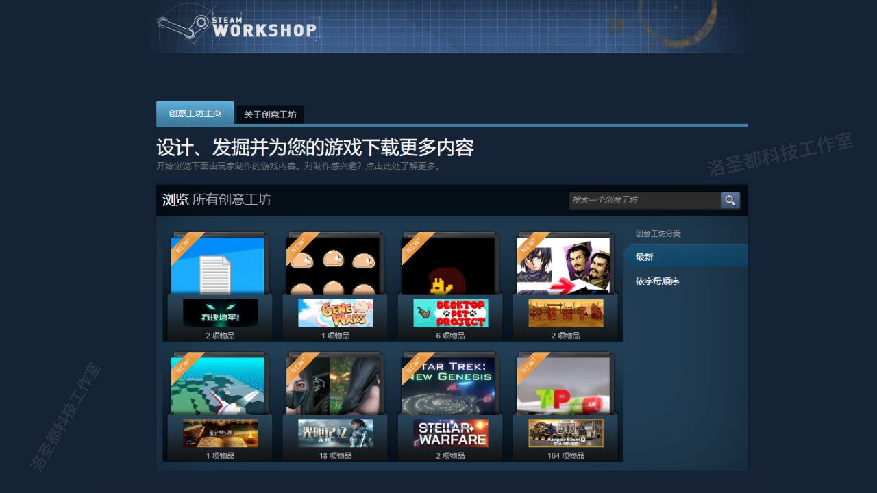 GTA5创意工坊有哪些可以辅助游戏的工具?插图2 Steam中的创意工坊内容